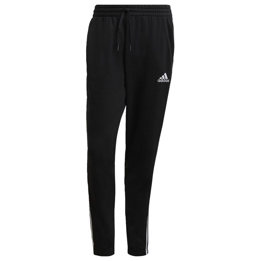 adidas Bas de Survêtement Essentials French Terry Tapered 3-Stripes - Noir/Blanc