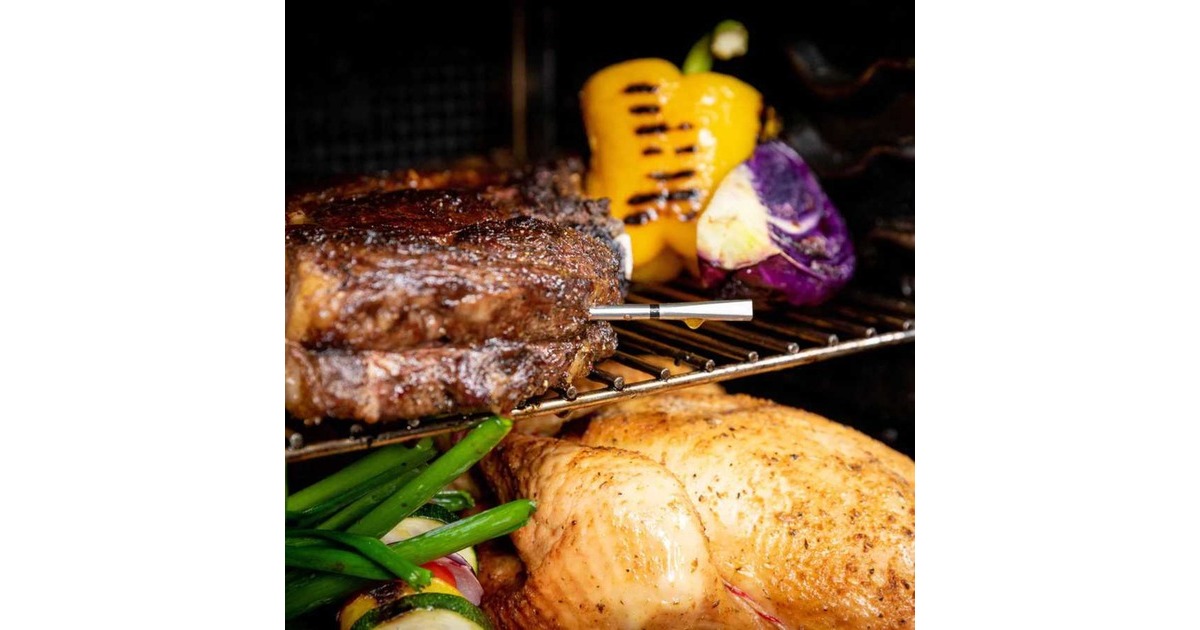 MeaterPro thermometer  (Roestvrij staal/houtkleur, Bluetooth 5.2)