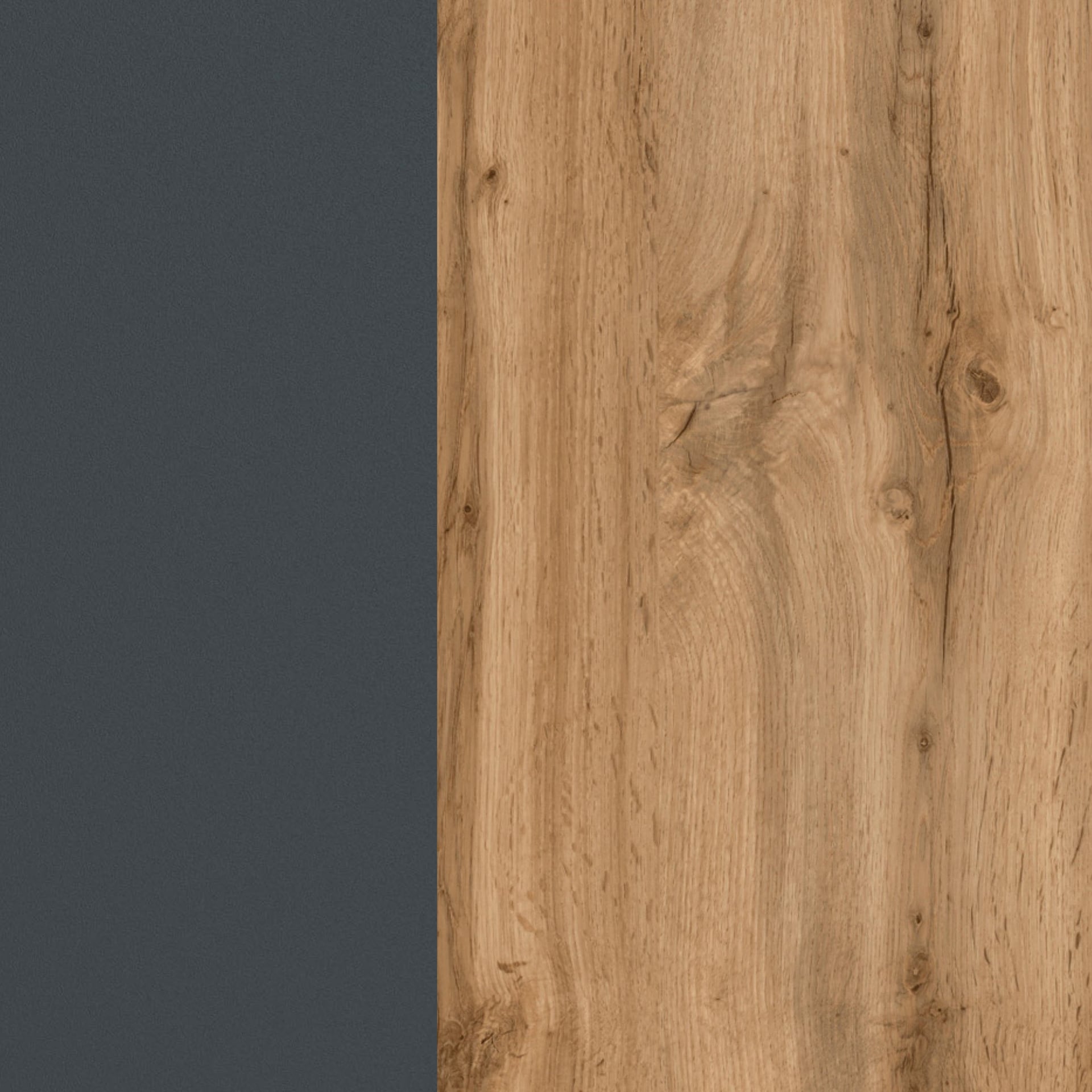 Küchenzeile KOPENHAGEN 300cm Wotan Eiche Dekor/Matt-Grau