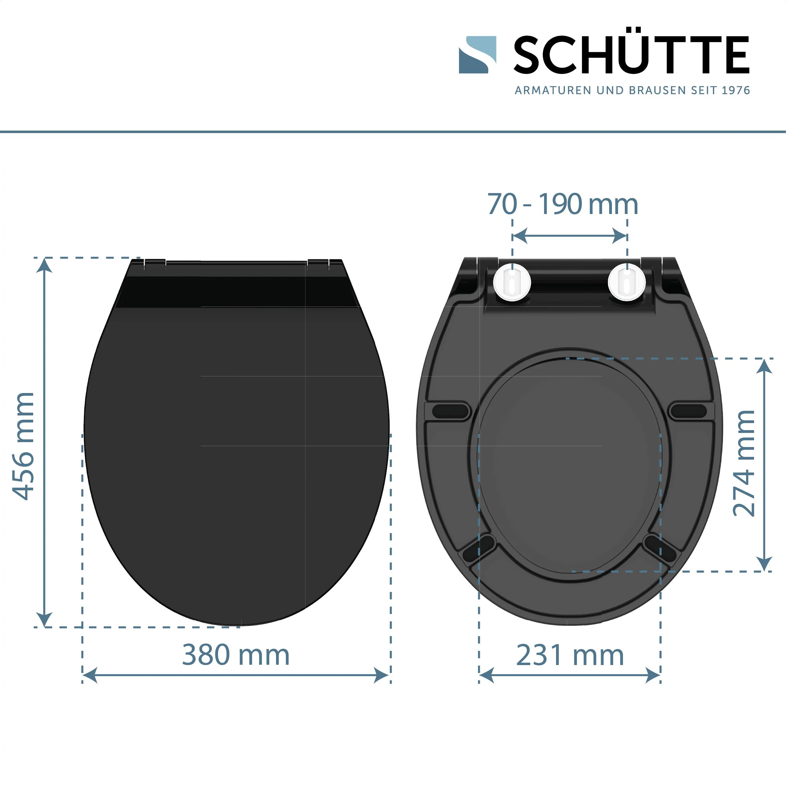 Schütte Duroplast WC-Sitz Slim Black
