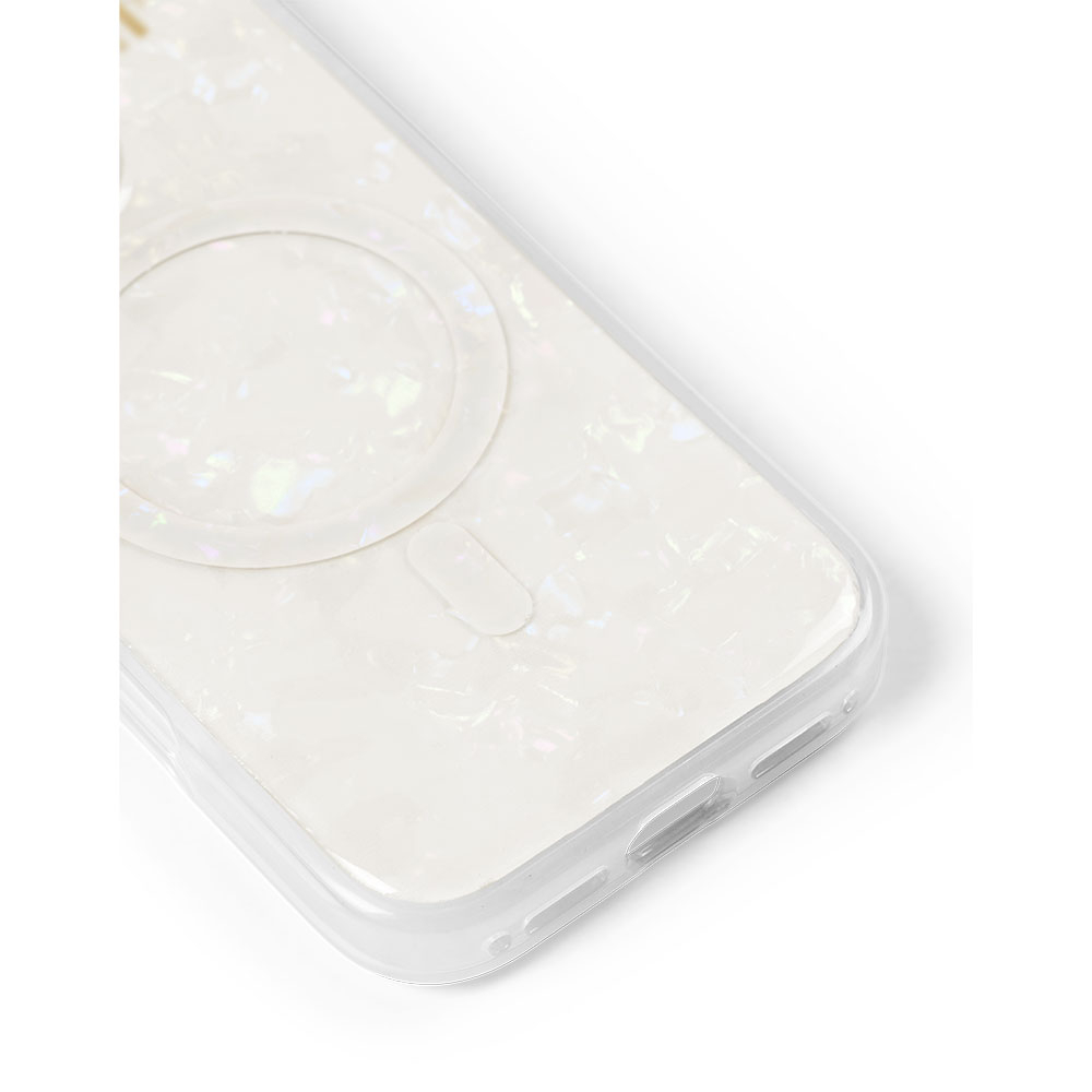 iPhone 16 Pro Max MagSafe Hardcase Hülle Pearlized Case Recycled (IDPLCMS-I2467P-10) - Weiss