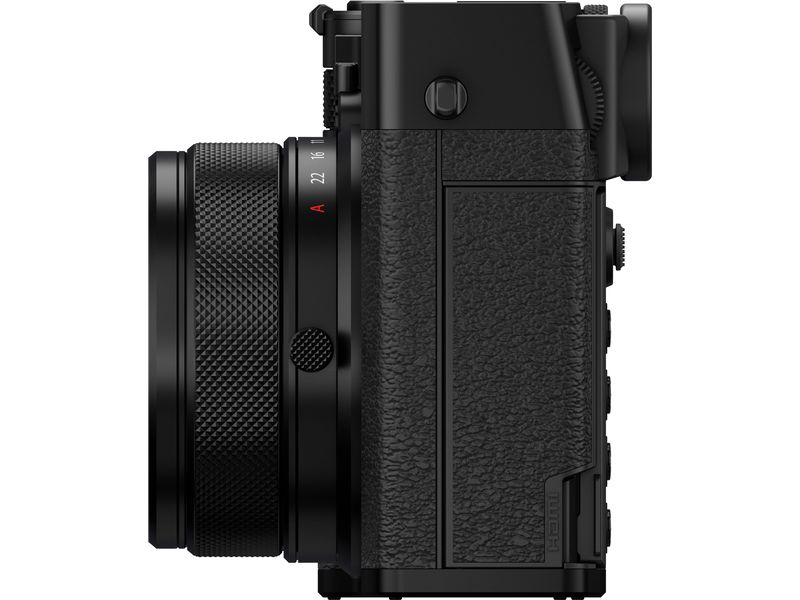 Fujifilm Fotokamera GFX 100RF Schwarz GFX-Kamera mit fest verbautem Objektiv und bringt die Mittelformat-Bildqualität in ein ultrakompaktes Design