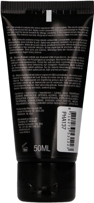 CBD Cannabis Masturbatiecrème Voor Haar - 50 ml