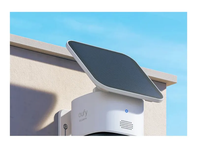 Eufy SoloCam S340 - Netværksovervågningskamera - panonering / hældningsvinkel - kanontårn - vejrbestandig - farve (Dag/nat) - 3K - audio - trådløs - WiFi - med Solar Panel