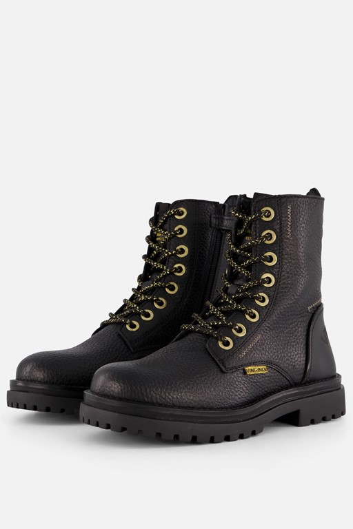 Vingino Shirley Biker boots zwart Leer