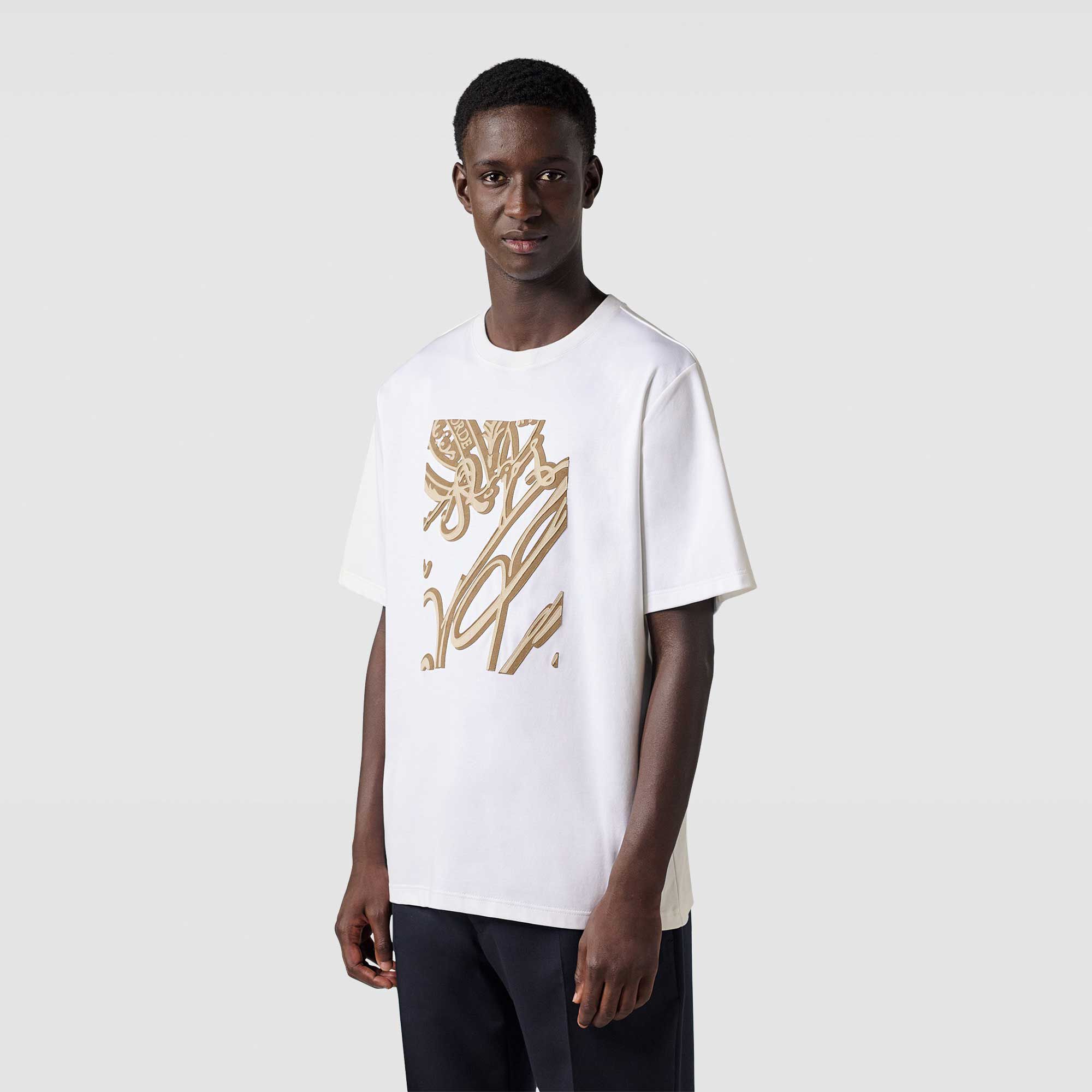 T-Shirt Frame Scritto Avec Effet Suede