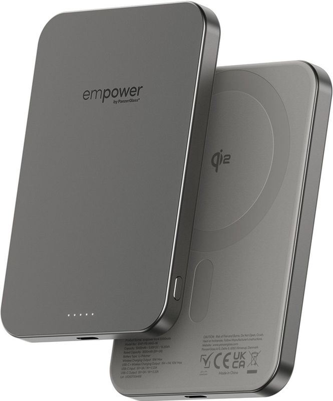 PanzerGlass - empower Bank - Powerbank - Zilver - 5000 mAh