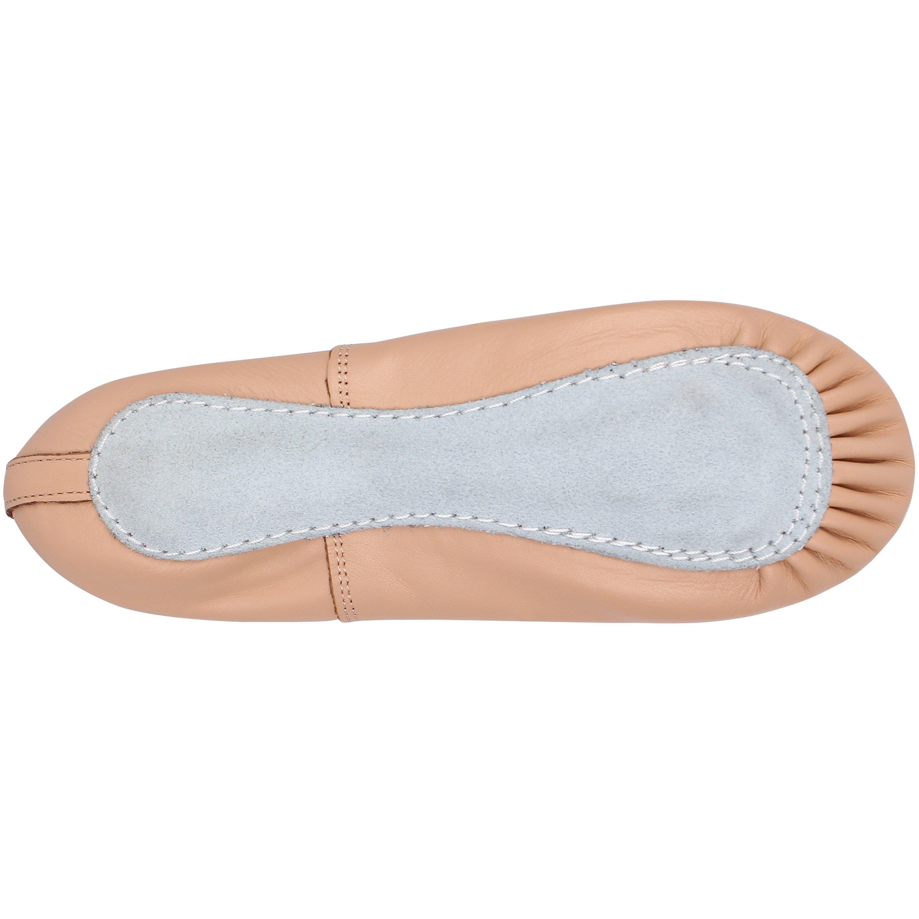 Slazenger Slaz Full Sole Leather Ballet Shoe Childrens