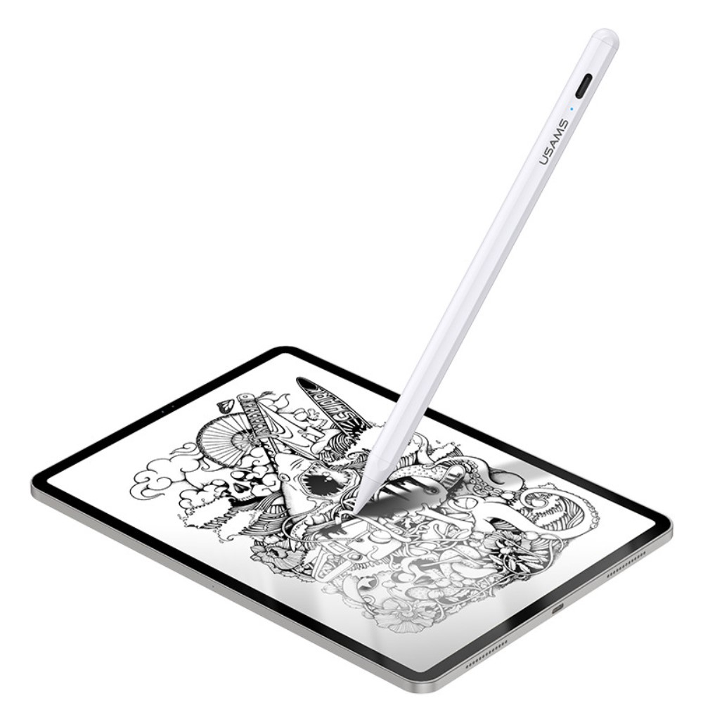 Kapazitiver Präzisions Stylus Touch Pen mit Handballenerkennung für Apple iPad - Weiss