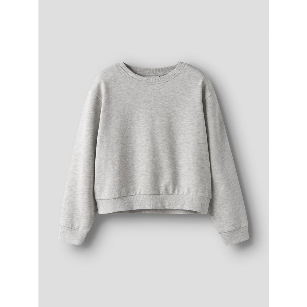 Køb Name It Light Grey Melange Nkfmille Kort Nreg Ls Swe O-Neck Noos
