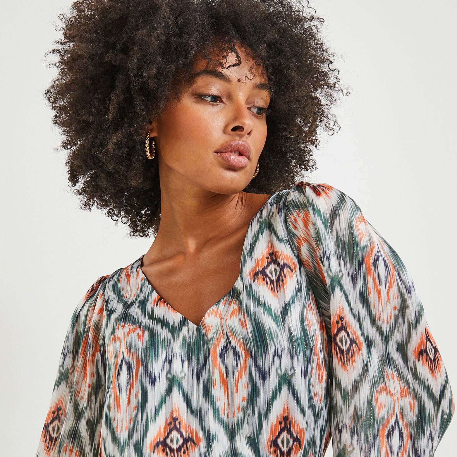 Robe col V femme