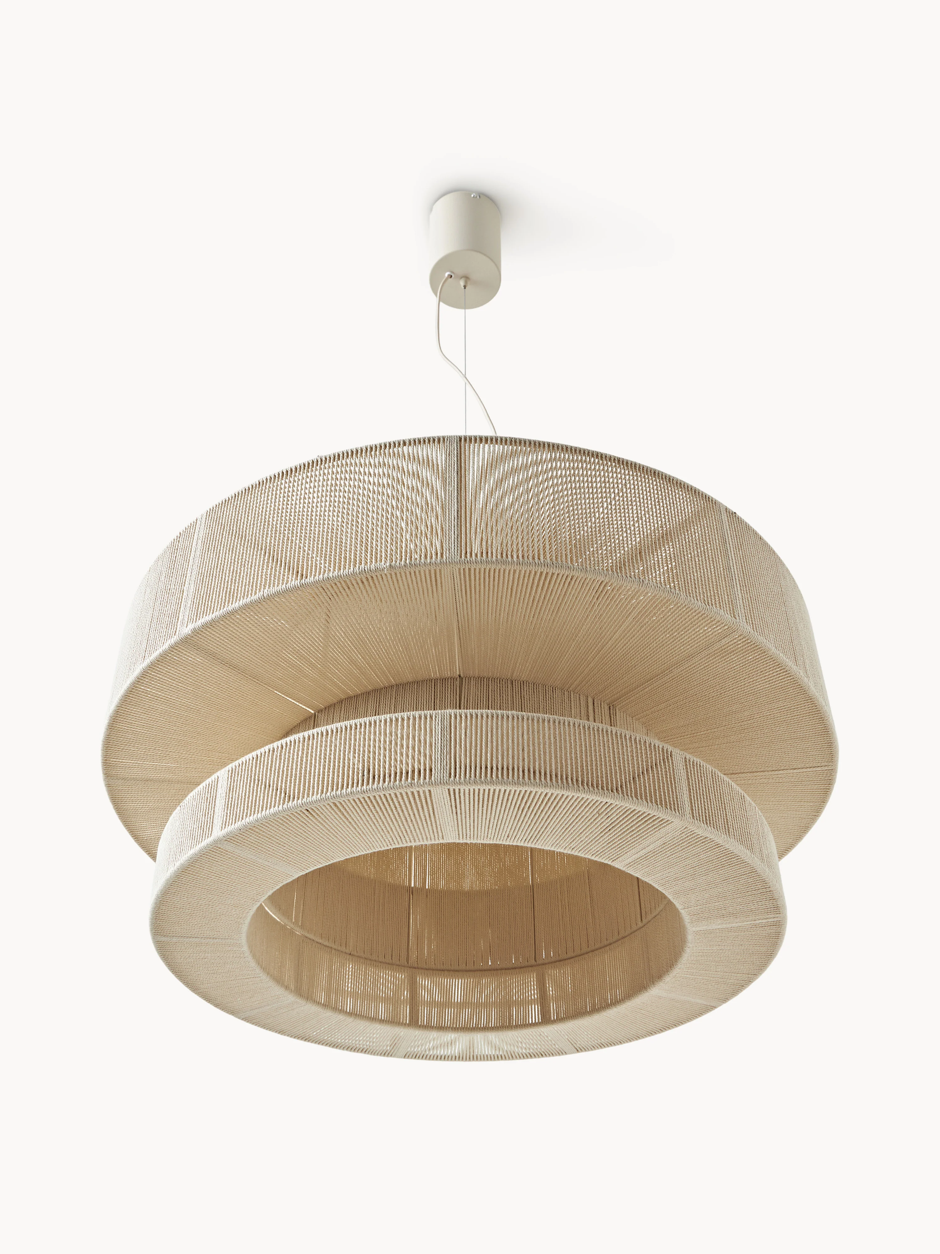 Grote hanglamp Lace van linnen draad