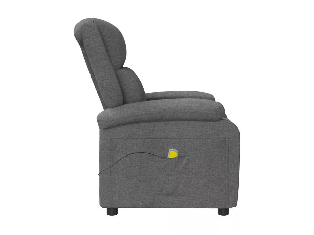 Fauteuil de massage Gris foncé Tissu