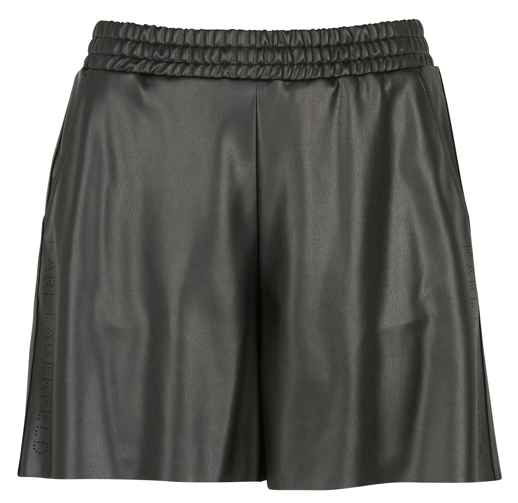 Short avec logo perforé| Noir