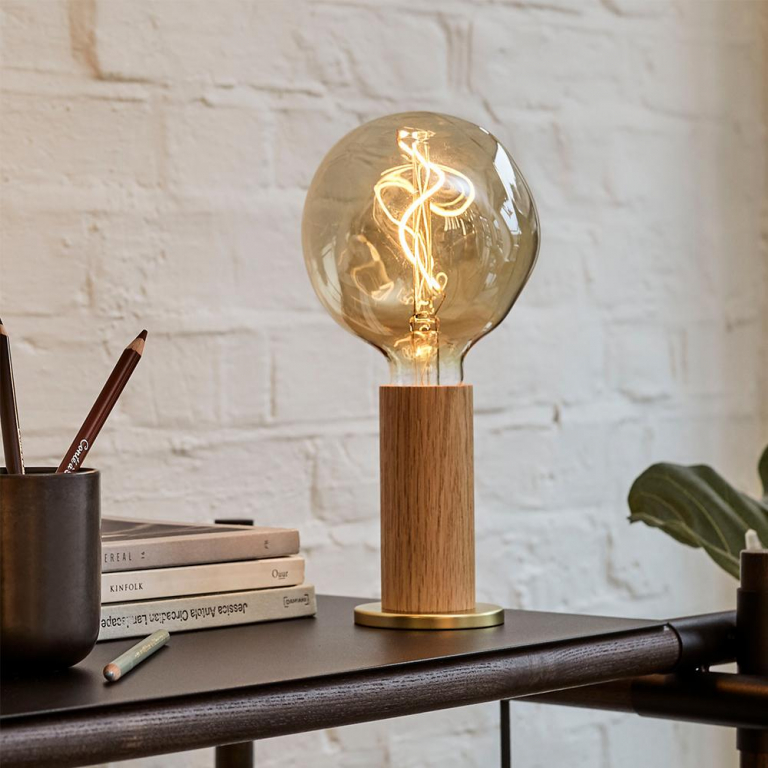 Tala LED Knuckle tafellamp met Voronoi lichtbron zwart eiken