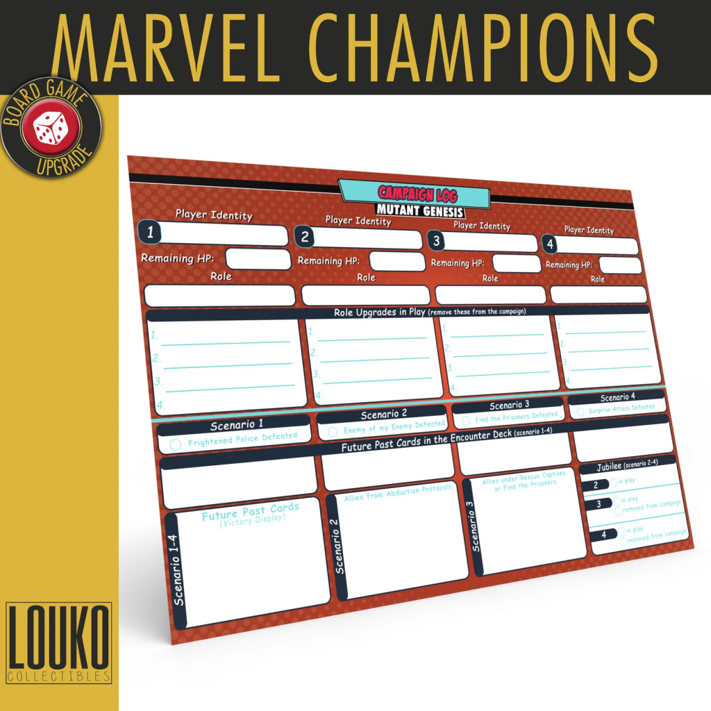 Journaux de campagne réinscriptibles pour Marvel Champions