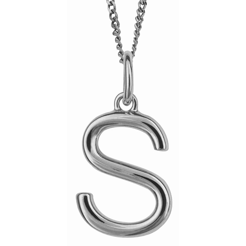 Collier lettre S en argent 925