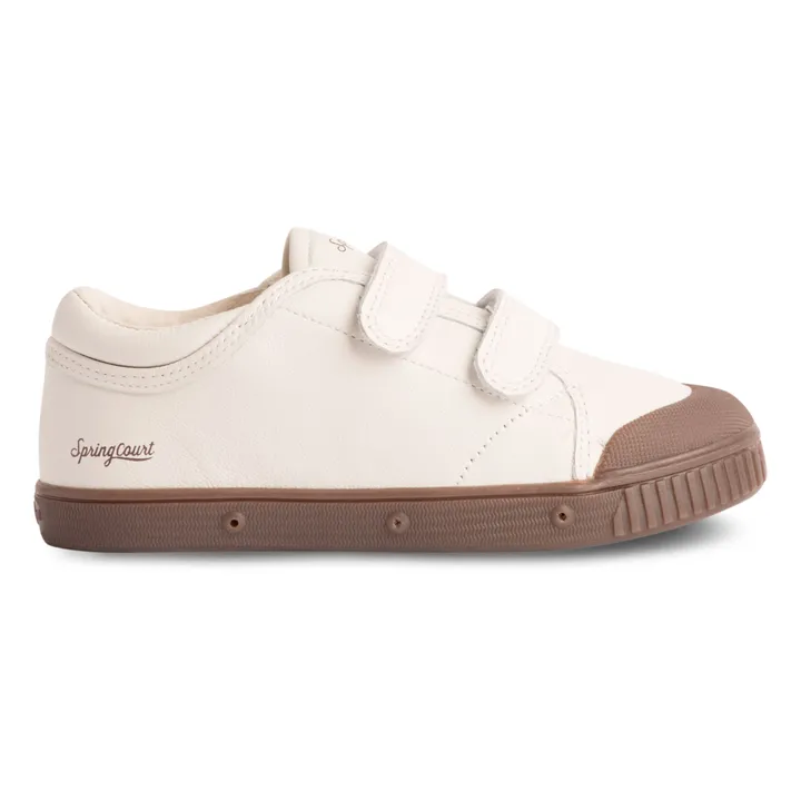 Spring Court Baskets Basses Scratchs G2 Nappa | Blanc cassé