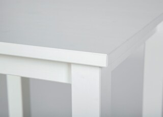 Beistelltisch Holger Massivholz weiß 45x55x45 cm