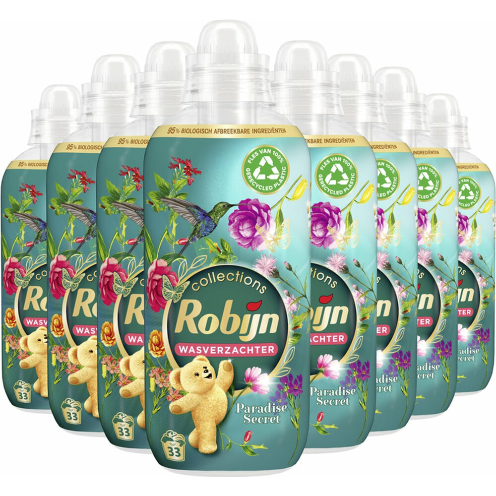 8x Robijn Intense Wasverzachter Paradise Secret 33 Wasbeurten825 ml