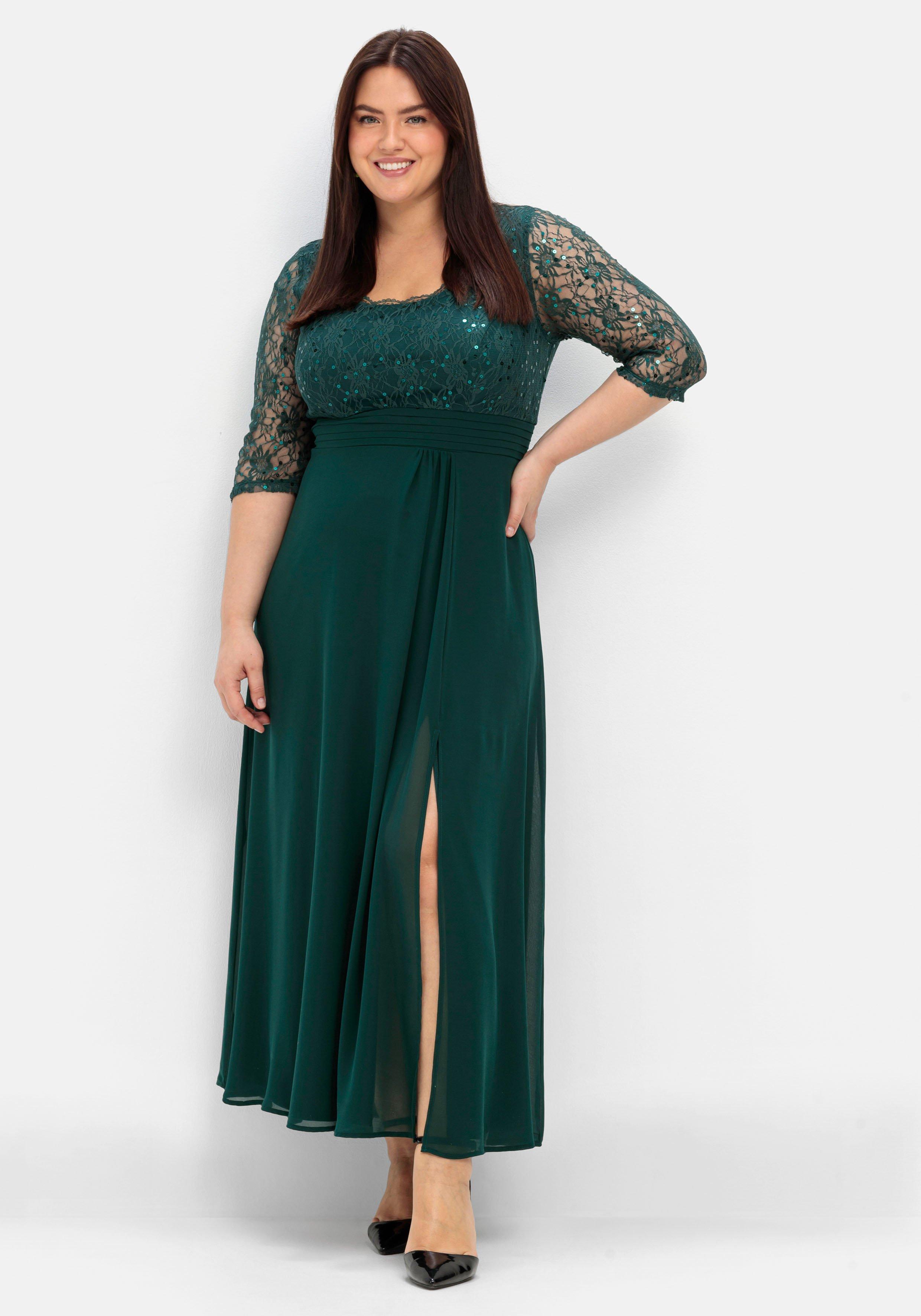 Abendkleid mit floraler Spitze