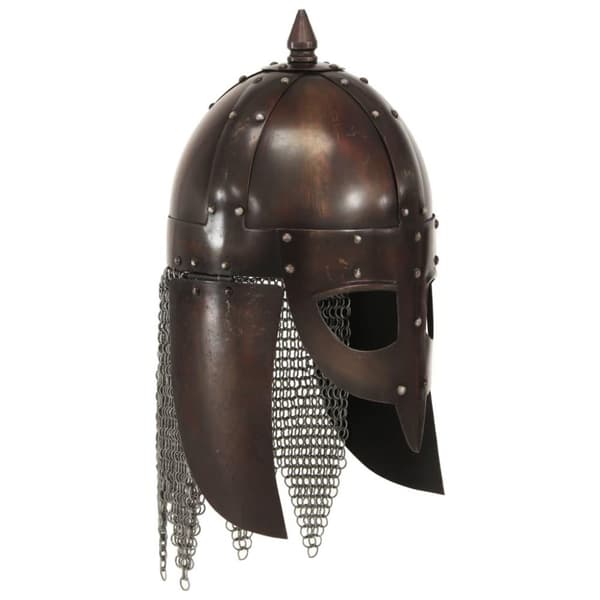 vidaXL Viking krigerhjelm antikk replika LARP kobber stål