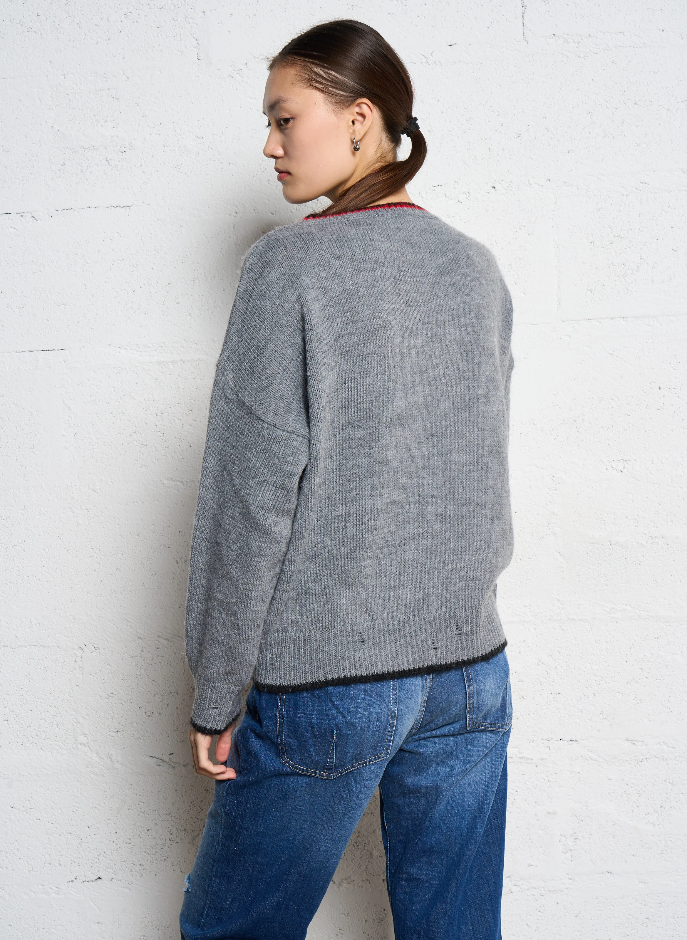 Pull col rond| Gris