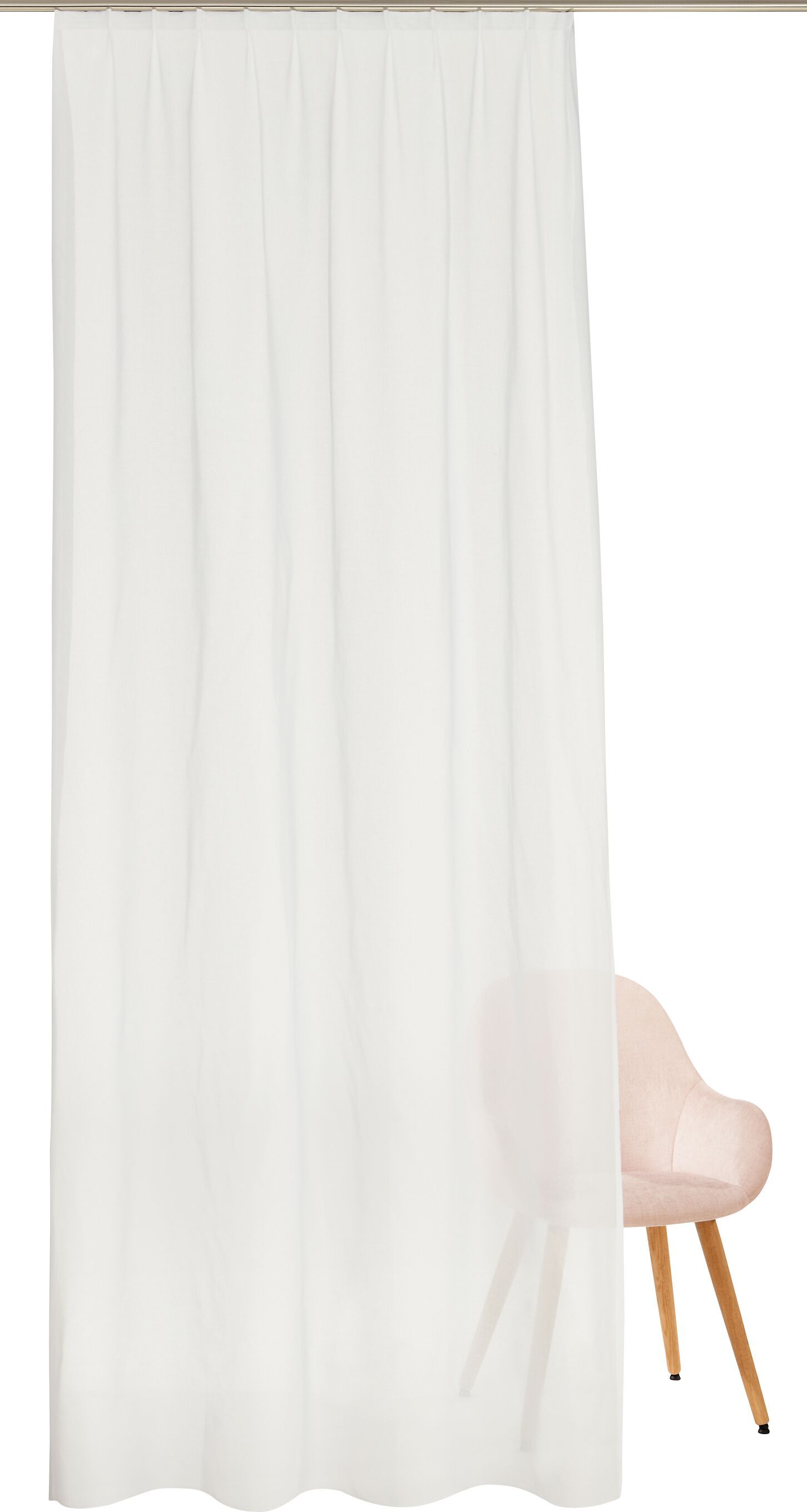 VEA Fertigvorhang Tag - Weiss / B: 150.0 cm x H: 260.0 cm