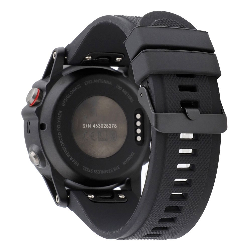 (Gr. M) Garmin Instinct Ersatz Grip Sport Armband aus Silikon (Gelenkumfang 162-247 mm) - Schwarz
