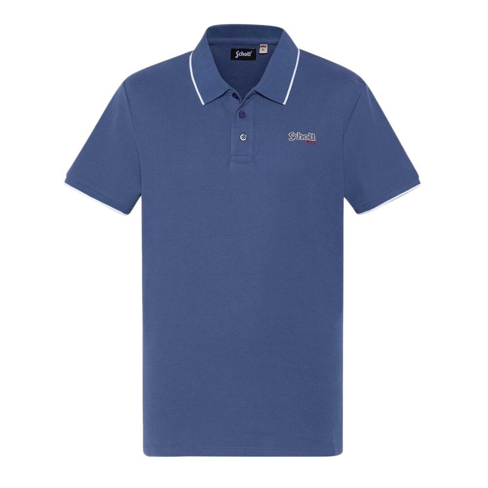 Schott Polo Bleu Homme Schott PAUL