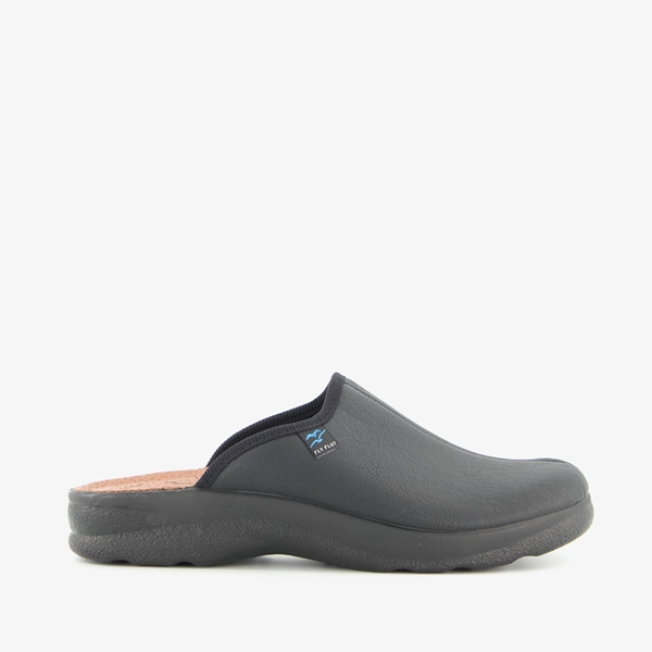Fly Flot leren pantoffels zwart