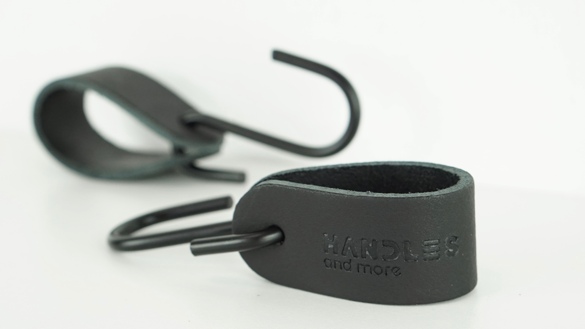 Leren S-haak hangers (set van 4) Suede Brick