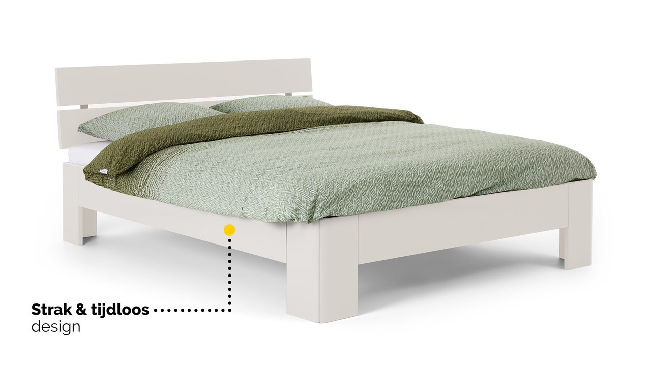 Bed Fresh met hoofdbord wit