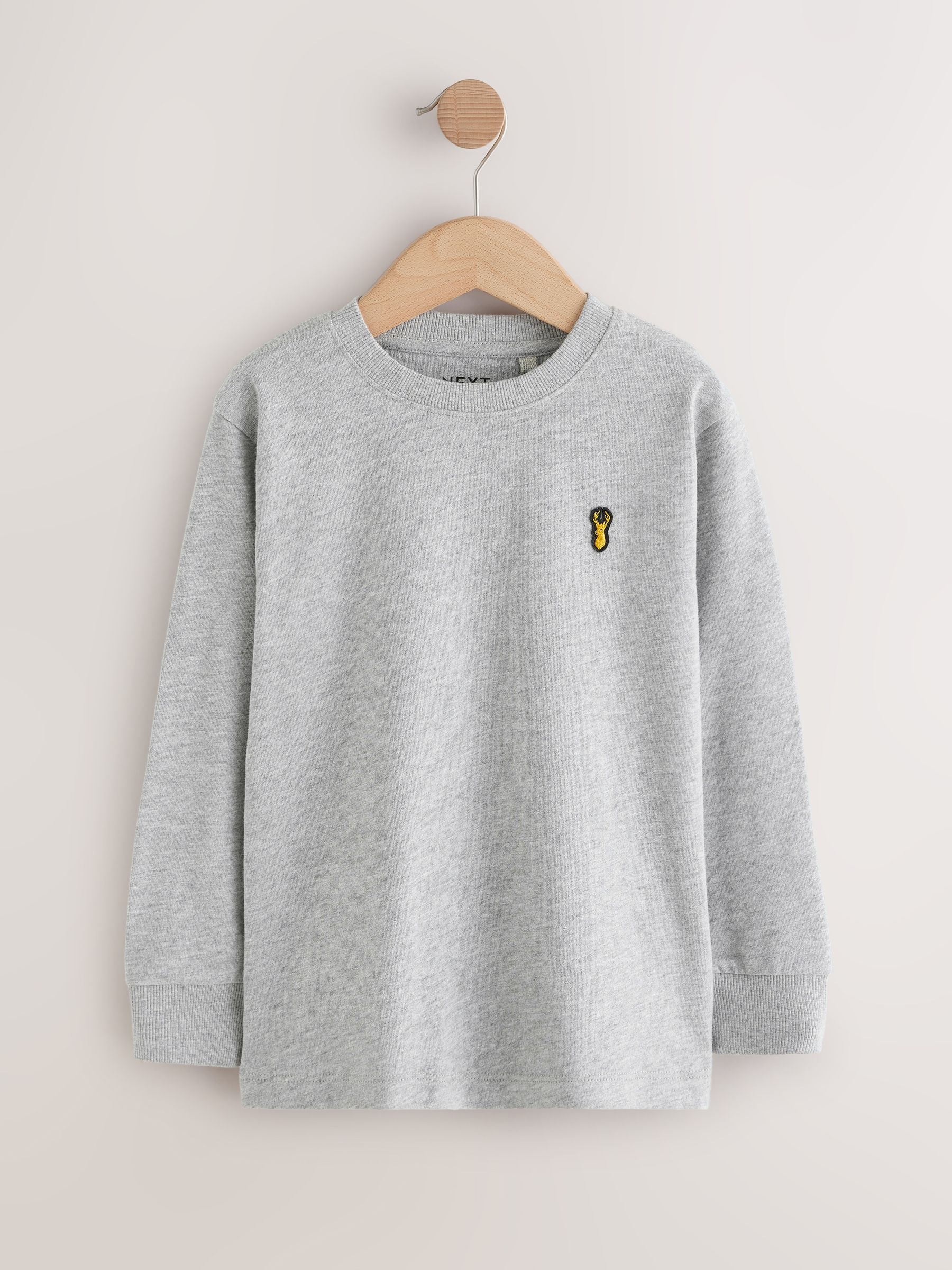 Zwart/wit/blauw - Verpakking van 8 zachte T-shirts met lange mouwen (3-16jr)