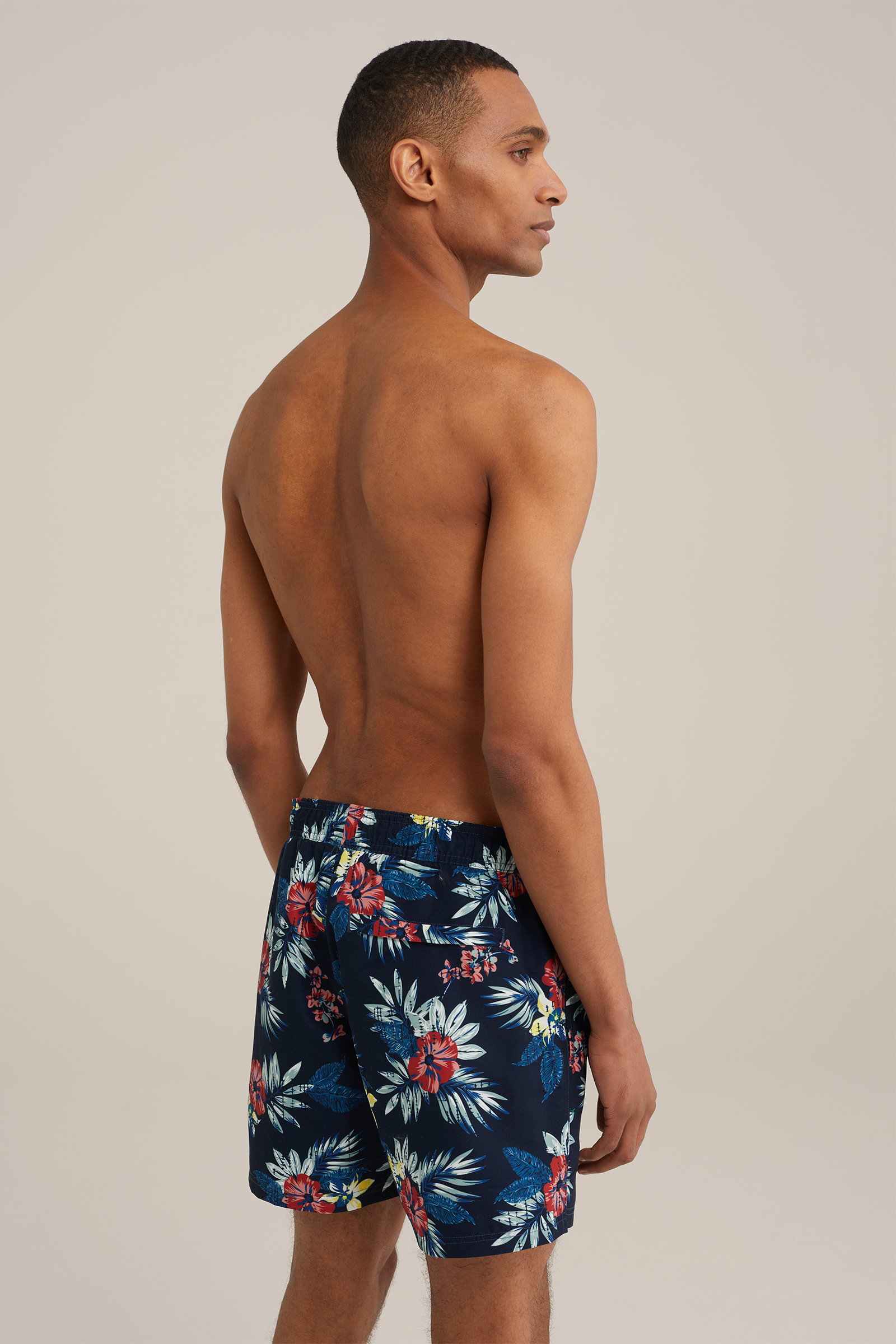 zwembroek met dessin WE Fashion Donkerblauw