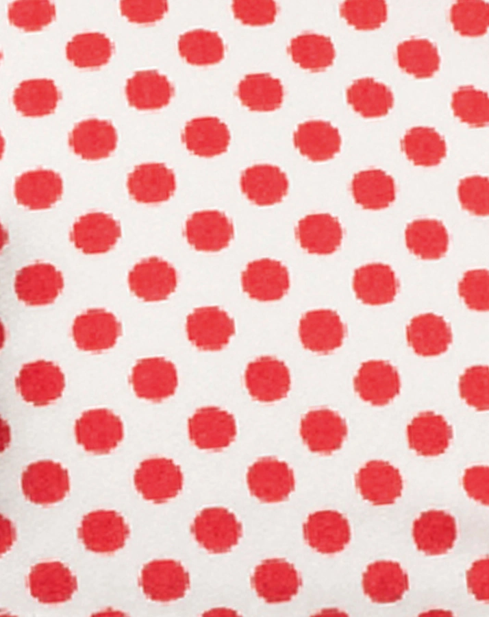 Schirmmütze POLKADOTS mit Nackenschutz in weiß/rot