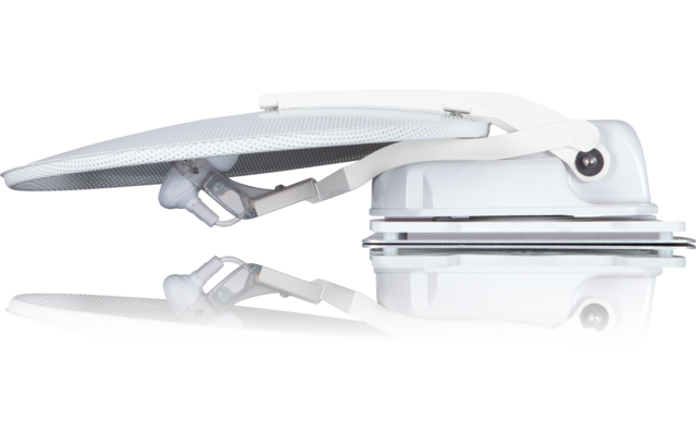 Alden Onelight@ 60 HD EVO vollautomatische Satellitenanlage Ultrawhite inklusive LTE Antenne und A.I.O. Smart TV mit integrierter Antennensteuerung
