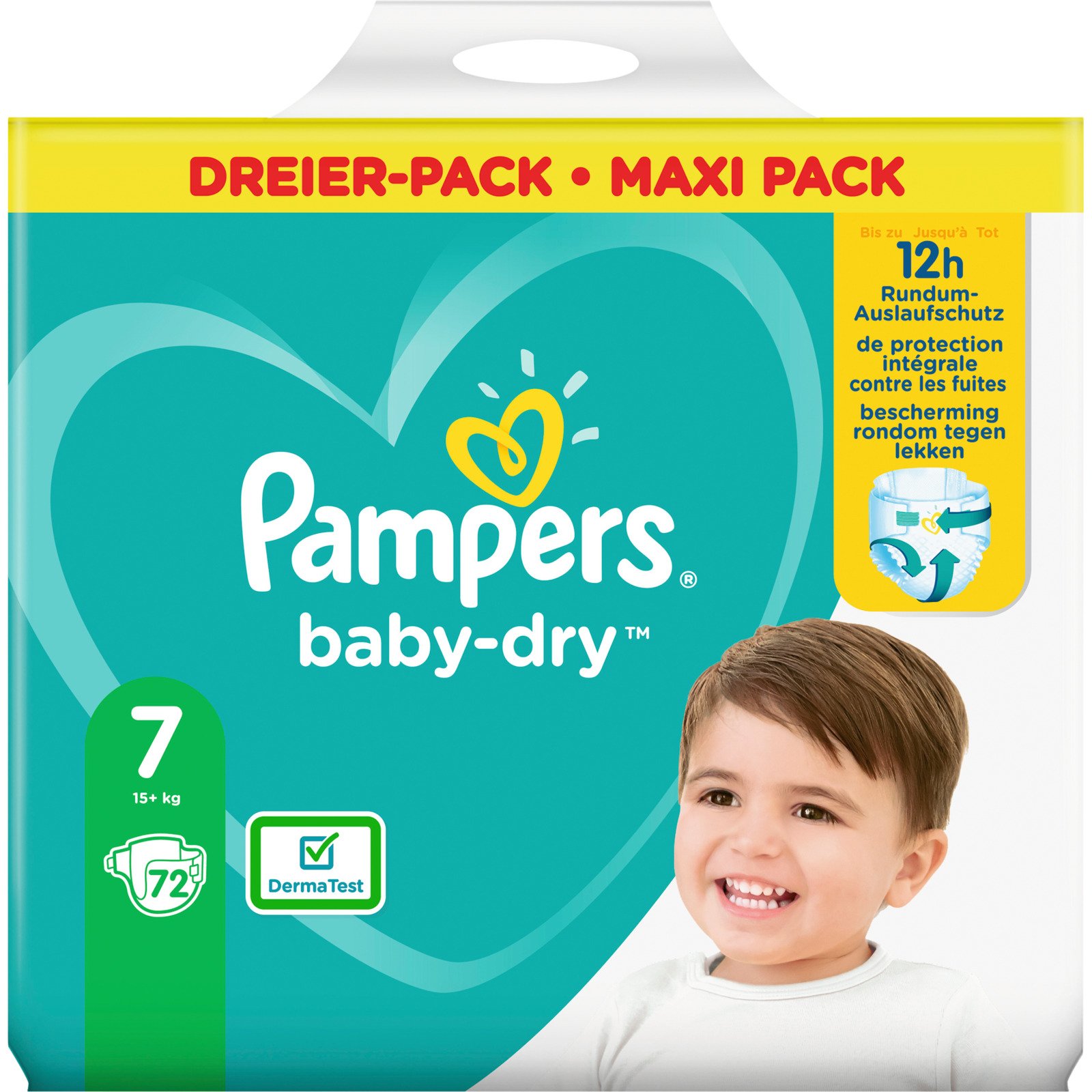 Pampers Baby-Dry Gr. 7, 15+ kg, 72 Windeln