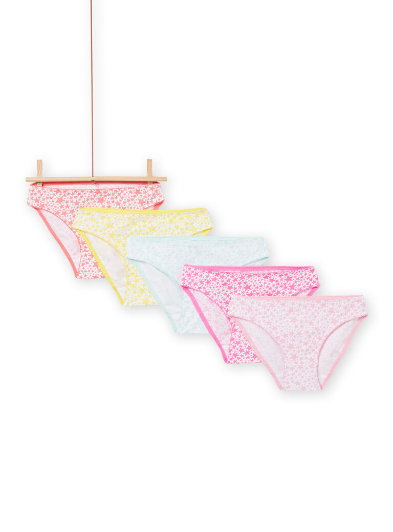 Lot de 5 culottes colorées assorties enfant fille