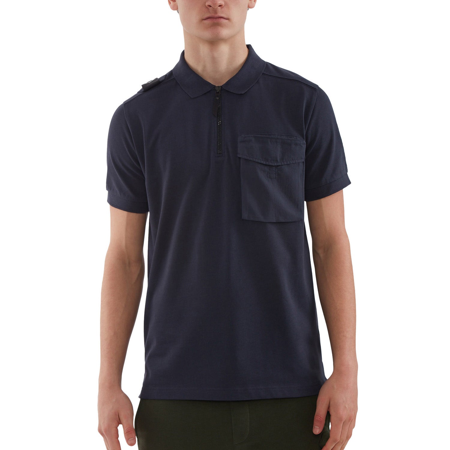 MA.STRUM  Cargo Pocket Zip Polo
