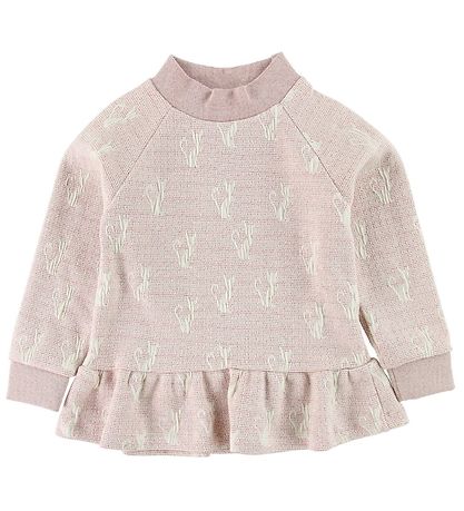 Mini Q Ture Bluse - Kicka - Weiß m. Glitter/Katzen