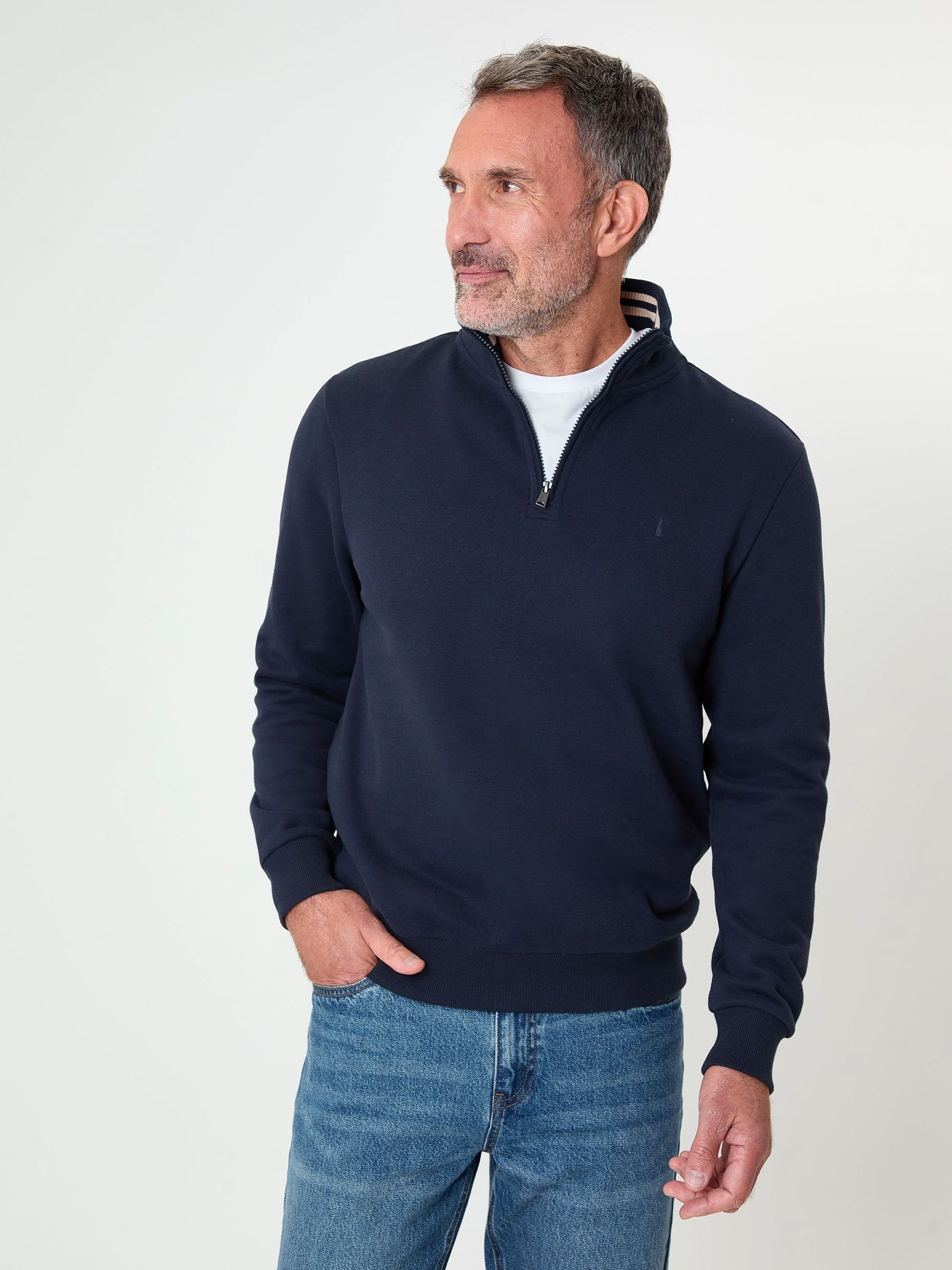 Blauw - Saltwell Quarter Zip Sweatshirt