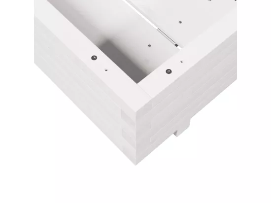 Jardinière bac lit surélevé bois blanche 80 x 80 x 45438 cm 02_0037893