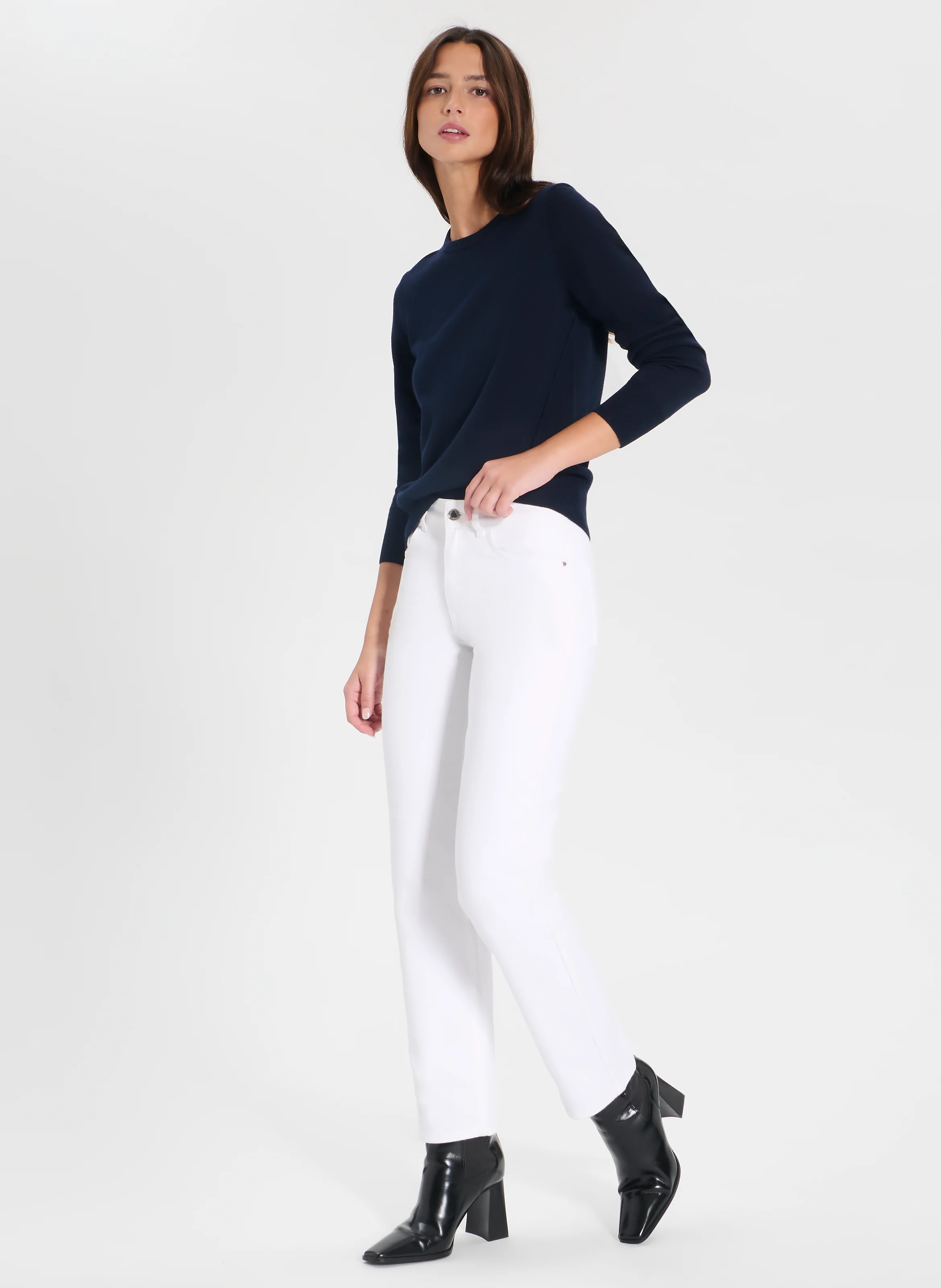 PUCCINO - Pull droit en maille | Bleu