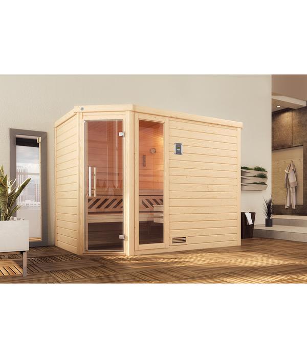 Weka Sauna Turku mit Glastür und Fenster, ca.