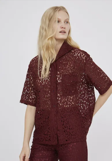Chemisier Cuba Lace Manches Courtes Roseanna