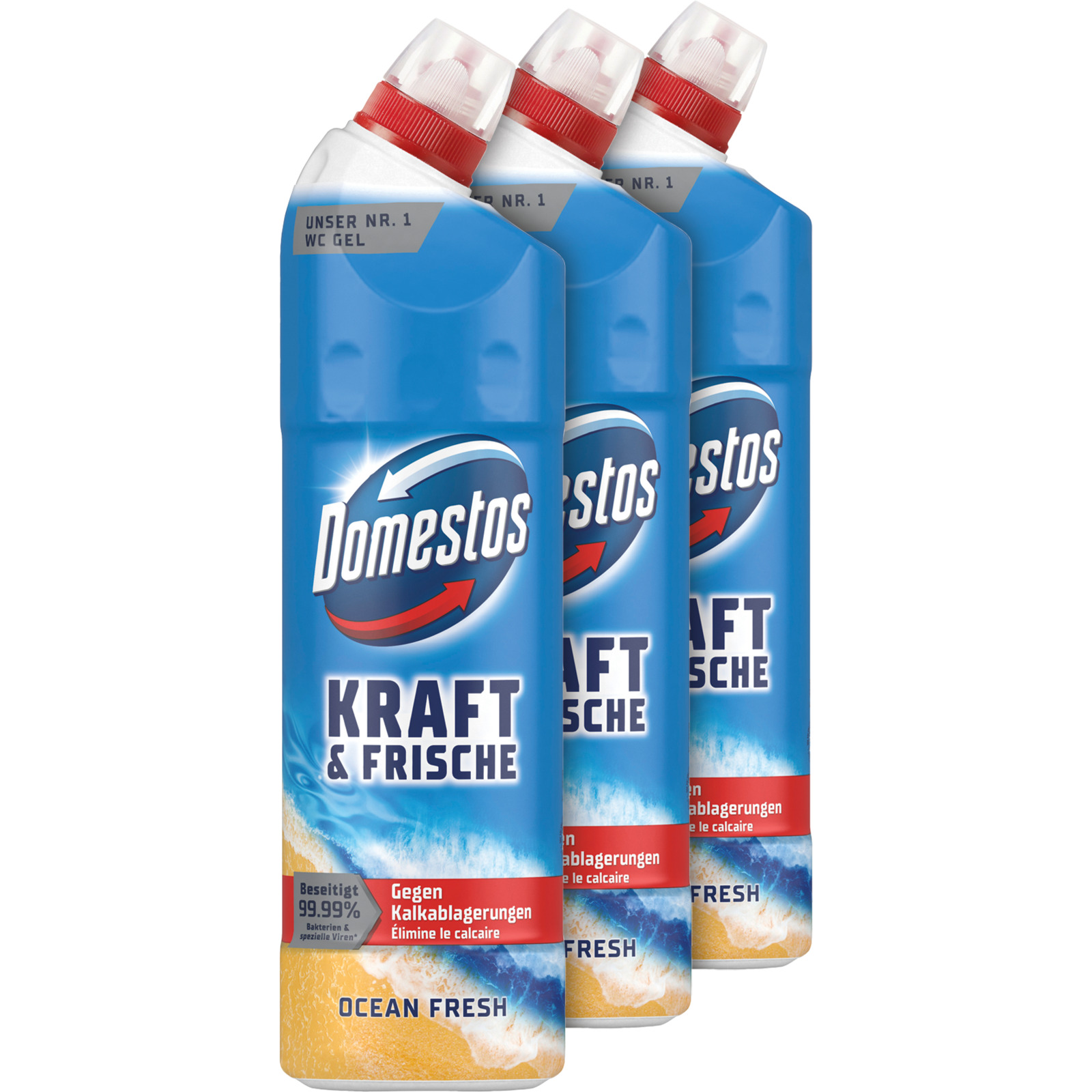 Domestos WC-Gel Ocean 3 x 750 ml