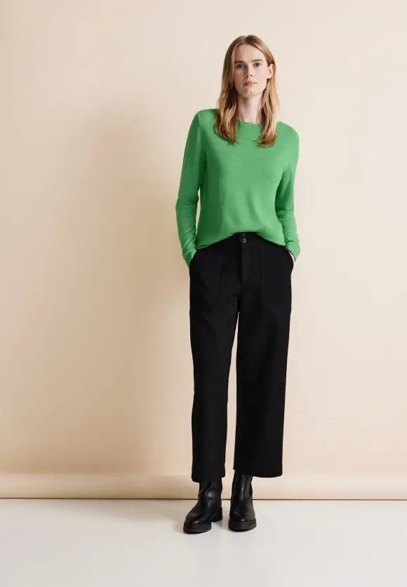 Basic Pullover - light spring green mel.