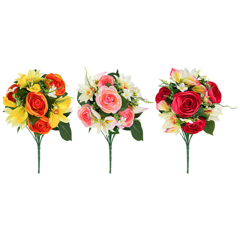 Bouquet de lys et renoncules