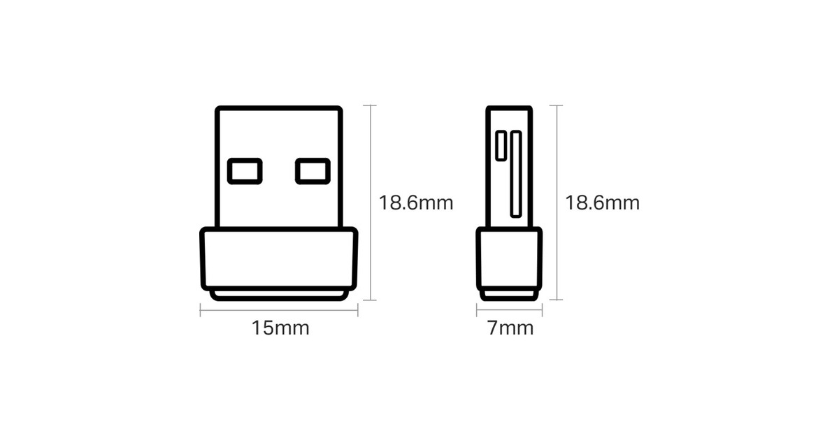 TP-LinkArcher T2U Nano AC600 Nano Wireless USB Adapter wlan adapter  (Zwart)